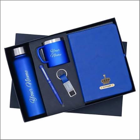 Customized Gift Bundle – Bottle, Mug, Keychain, Diary & Pen